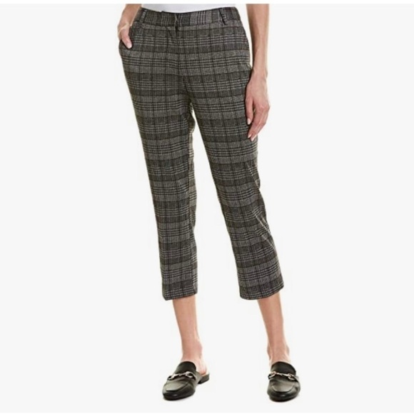 NWT Michael Stars Plaid Smart Pant Size M - Picture 1 of 10